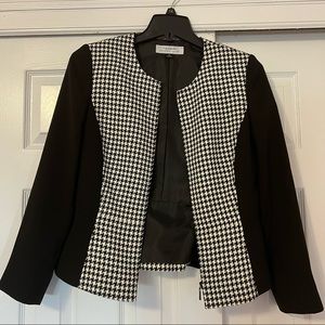 Tahari Houndstooth Blazer sz 10 NWT